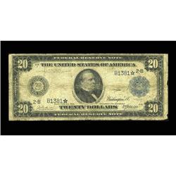 Fr. 968 $20 1914 Federal Reserve Star Note Good-Very Go Fr. 968 $20 1914 Federal Reserve Star Note G