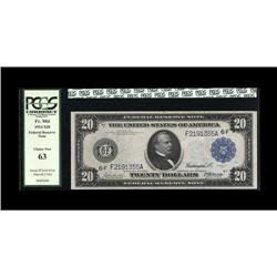 Fr. 984 $20 1914 Federal Reserve Note PCGS Choice New 6 Fr. 984 $20 1914 Federal Reserve Note PCGS C