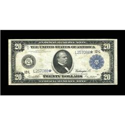 Fr. 1011a $20 1914 Federal Reserve Star Note Very Fine. Fr. 1011a $20 1914 Federal Reserve Star Note