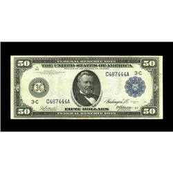 Fr. 1032 $50 1914 Federal Reserve Note Very Fine. Fewer Fr. 1032 $50 1914 Federal Reserve Note Very 
