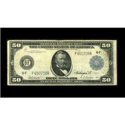 Fr. 1046 $50 1914 Federal Reserve Note Fine.A nice coll Fr. 1046 $50 1914 Federal Reserve Note Fine.