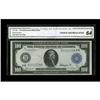 Image 1 : Fr. 1090 $100 1914 Federal Reserve Note CGA Choice Unci Fr. 1090 $100 1914 Federal Reserve Note CGA 