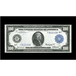 Fr. 1104 $100 1914 Federal Reserve Note Very Choice New Fr. 1104 $100 1914 Federal Reserve Note Very