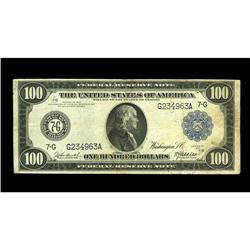 Fr. 1108 $100 1914 Federal Reserve Note Fine. Only 35 e Fr. 1108 $100 1914 Federal Reserve Note Fine