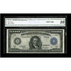 Fr. 1132 $500 1918 Federal Reserve Note CGA Very Fine 2 Fr. 1132 $500 1918 Federal Reserve Note CGA 