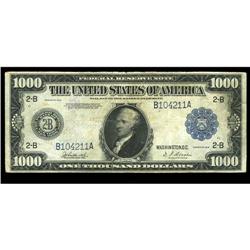 Fr. 1133a $1000 1918 Federal Reserve Note Very Fine. Th Fr. 1133a $1000 1918 Federal Reserve Note Ve