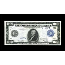 Fr. 1133b $1000 1918 Federal Reserve Note Very Choice N Fr. 1133b $1000 1918 Federal Reserve Note Ve