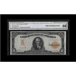 Fr. 1168 $10 1907 Gold Certificate CGA Gem Uncirculated Fr. 1168 $10 1907 Gold Certificate CGA Gem U