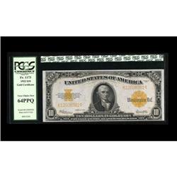 Fr. 1173 $10 1922 Gold Certificate PCGS Very Choice New Fr. 1173 $10 1922 Gold Certificate PCGS Very