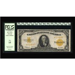 Fr. 1173 $10 1922 Gold Certificate Star Note PCGS Fine Fr. 1173 $10 1922 Gold Certificate Star Note 