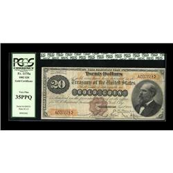 Fr. 1175a $20 1882 Gold Certificate PCGS Very Fine 35PP Fr. 1175a $20 1882 Gold Certificate PCGS Ver
