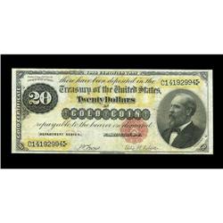 Fr. 1178 $20 1882 Gold Certificate Very Fine+. A bright Fr. 1178 $20 1882 Gold Certificate Very Fine