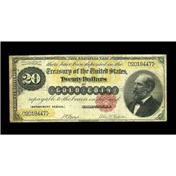Fr. 1178 $20 1882 Gold Certificate Fine+. A middle grad Fr. 1178 $20 1882 Gold Certificate Fine+.