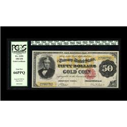 Fr. 1193 $50 1882 Gold Certificate PCGS Gem New 66PPQ. Fr. 1193 $50 1882 Gold Certificate PCGS Gem N