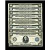 Image 1 : Nine 1914 Ten Dollar Feds from Nine Different Districts Nine 1914 Ten Dollar Feds from Nine Differen