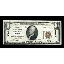 Ashland, AL - $10 1929 Ty. 1 The First NB Ch. # 9580Thi Ashland, AL