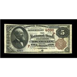 Los Angeles, CA - $5 1882 Brown Back Fr. 471 The NB of Los Angeles, CA