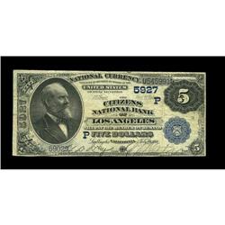 Los Angeles, CA - $5 1882 Value Back Fr. 574 The Citize Los Angeles, CA