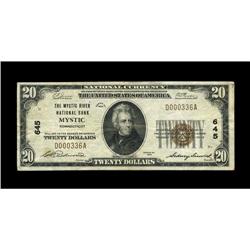 Mystic, CT - $20 1929 Ty. 1 The Mystic River NB Ch. # 6 Mystic, CT