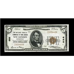 New London, CT - $5 1929 Ty. 1 The NB Ch. # 666A Very C New London, CT