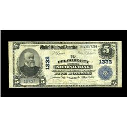 Delaware City, DE - $5 1902 Plain Back Fr. 598 The Del Delaware City, DE