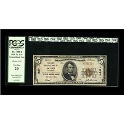 Dover, DE - $5 1929 Ty. 1 The First NB Ch. # 1567While Dover, DE