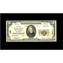 Seaford, DE - $20 1929 Ty. 2 The First NB Ch. # 795 Seaford, DE