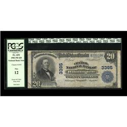 Wilmington, DE - $20 1902 Plain Back Fr. 651 The Centra Wilmington, DE