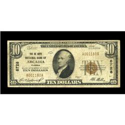 Arcadia, FL - $10 1929 Ty. 1 The De Soto National Bank Arcadia, FL