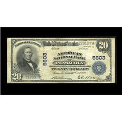 Pensacola, FL - $20 1902 Plain Back Fr. 659 The America Pensacola, FL