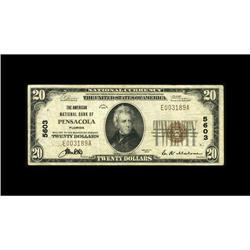 Pensacola, FL - $20 1929 Ty. 1 The American NB Ch. # 56 Pensacola, FL