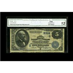 Atlanta, GA - $5 1882 Date Back Fr. 537 The Lowry NB Atlanta, GA