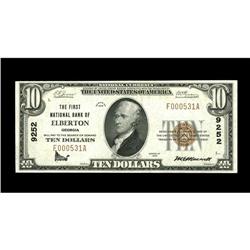 Elberton, GA - $10 1929 Ty. 1 The First NB Ch. # 9252Th Elberton, GA