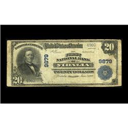 Vidalia, GA - $20 1902 Plain Back Fr. 653 The First NB Vidalia, GA