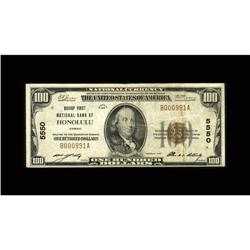 Honolulu, HI - $100 1929 Ty. 1 Bishop First NB Ch. # 55 Honolulu, HI