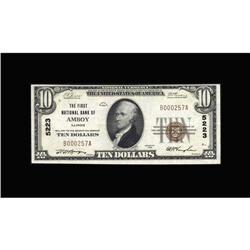 Amboy, IL - $10 1929 Ty. 1 The First NB Ch. # 5223H.H. Amboy, IL