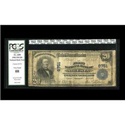 Augusta, IL - $20 1902 Plain Back Fr. 650 The First NB Augusta, IL