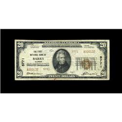 Barry, IL - $20 1929 Ty. 2 The First NB Ch. # 5771A thi Barry, IL