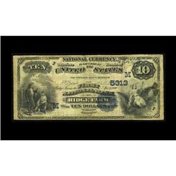 Ridge Farm, IL - $10 1882 Date Back Fr. 545 FNB Ridge Farm, IL