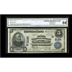 Shelbyville, IL - $5 1902 Plain Back Fr. 604 The First Shelbyville, IL