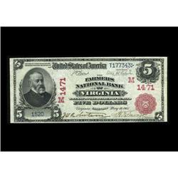 Virginia, IL - $5 1902 Red Seal Fr. 587 The Farmers NB Virginia, IL