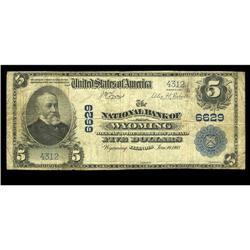 Wyoming, IL - $5 1902 Plain Back Fr. 598 The NB Ch. # 6 Wyoming, IL