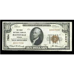 Batesville, IN - $10 1929 Ty. 1 The First NB Ch. # 7824 Batesville, IN