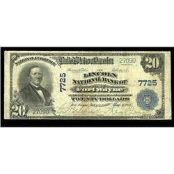 Fort Wayne, IN - $20 1902 Plain Back Fr. 658 The Lincol Fort Wayne, IN