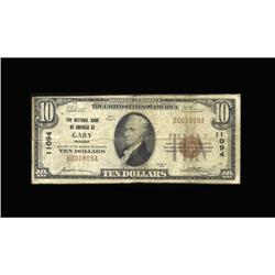 Gary, IN - $10 1929 Ty. 1 The NB of America at Gary Ch. Gary, IN