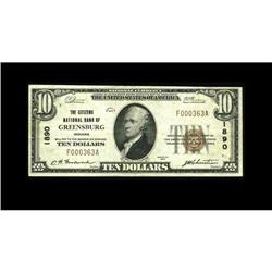 Greensburg, IN - $10 1929 Ty. 1 The Citizens NB Ch. # 1 Greensburg, IN