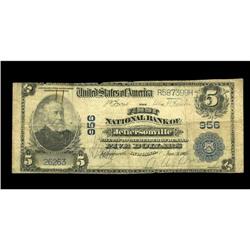 Jeffersonville, IN - $5 1902 Plain Back Fr. 598 The Fir Jeffersonville, IN