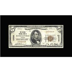 Kendallville, IN - $5 1929 Ty. 1 The Citizens NB Ch. # Kendallville, IN