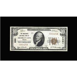 Michigan City, IN - $10 1929 Ty. 1 The Merchants NB Ch. Michigan City, IN