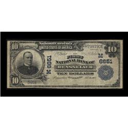 Rensselaer, IN - $10 1902 Plain Back The First NB Rensselaer, IN